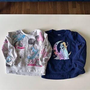 Disney & Jumping Bean Minnie Mouse & Frozen Elsa Sweatshirts 3T set of 2